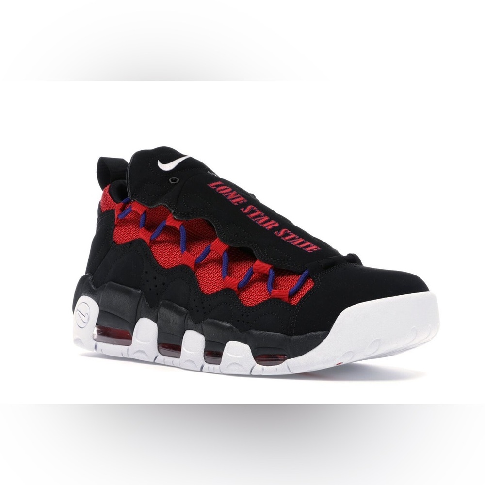 Nike Air More Money Lone Star State Black/RedBred Uptempo Texas Mens 11.5